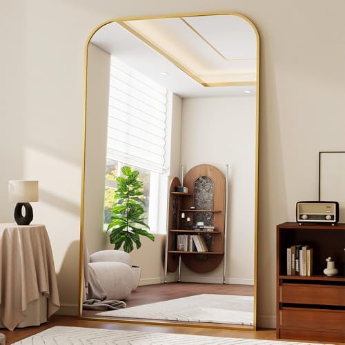 Oversized Full Length Mirror 81"x41" Arched Floor Standing Mirror by Unknown