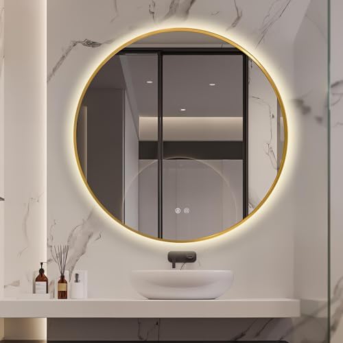Niccy 36" Round LED Bathroom Backlit Mirror by Niccy
