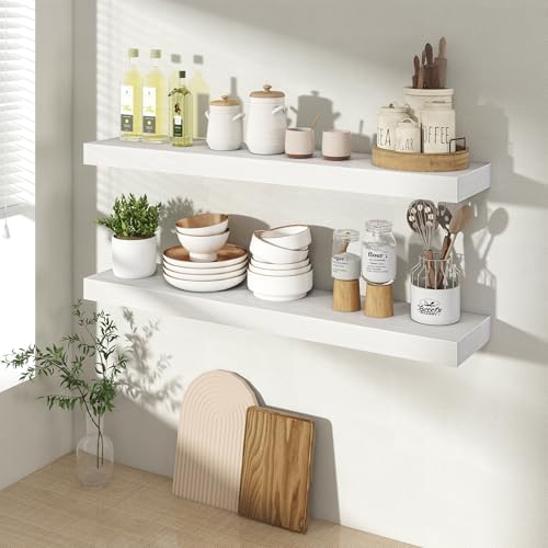 Acovy 30 Inch Floating Shelves for Wall 2 Pack, Wall Mounted Floating Shelf - Image 4