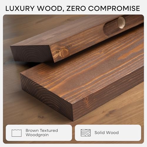 Homeforia 18 Inch Floating Shelves, High-End Solid Pine Wood - Image 3