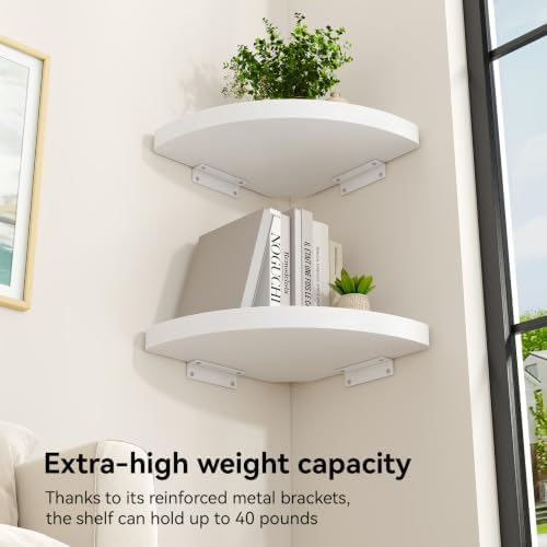 YMYNY Set of Corner Floating Shelves - Image 4