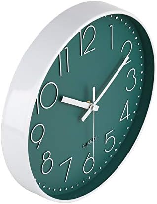 jomparis 12 Inch Silent Non-Ticking Battery Operated Round Wall Clock Easy to - Image 3
