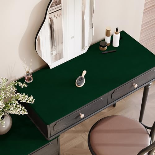 15.7"x160" Emerald Green Velvet Drawer Liner Self Adhesive Velvet Fabric - Image 2