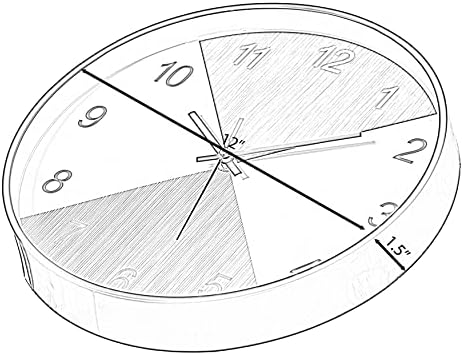 Clockswise Bulk Set of 20 PC 12" Decorative Modern Round Wood- Looking Plastic - Image 4