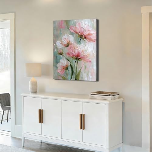 Ship Next Day Pink Floral Wall Art Canvas Prints Abstract Flower Pictures - Image 3