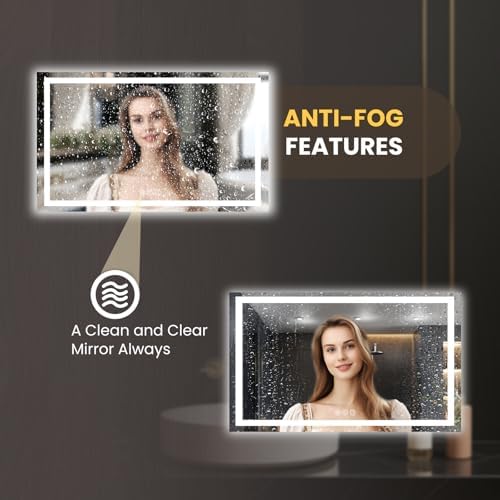 LOAAO 80"X40" LED Bathroom Mirror - Image 4