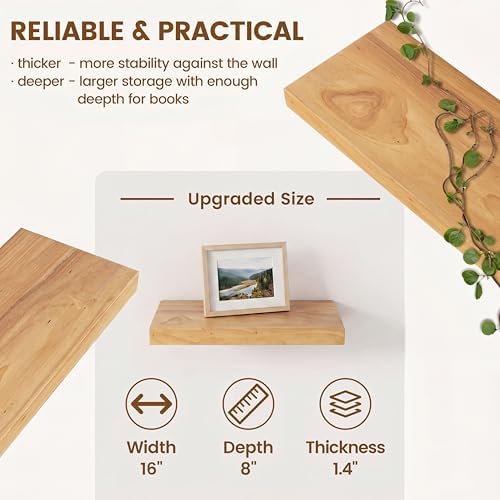 Venusmiles Elm Floating Shelves - Image 5