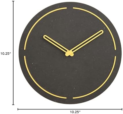 Stephanie Imports Modern Minimalist Dark Concrete Gray Silent Wall Clock - Image 5