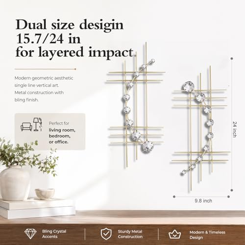 ZEXUIRU 2 Pcs Abstract Metal Art - Image 3