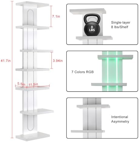 Homaterial 7-Tier Floating Wall Shelves - Image 3