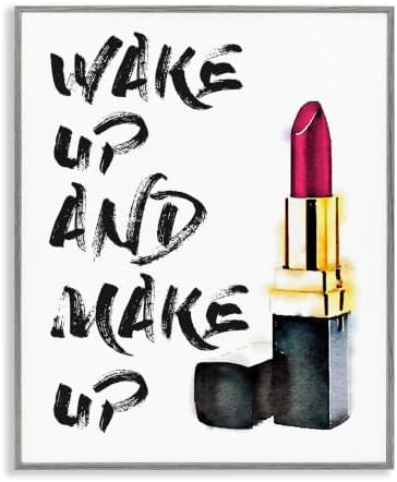 'Wake Up And Make Up'| Framed Giclee Art by StupellIndustries