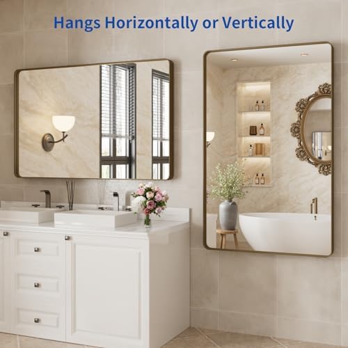 WEER Bronze Bathroom Vanity Mirror 48X30 Inch - Image 5