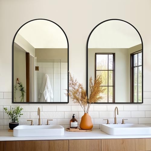 FICTOR 2 Pack 24" x 36" Arched Bathroom Vanity Mirror by FICTOR