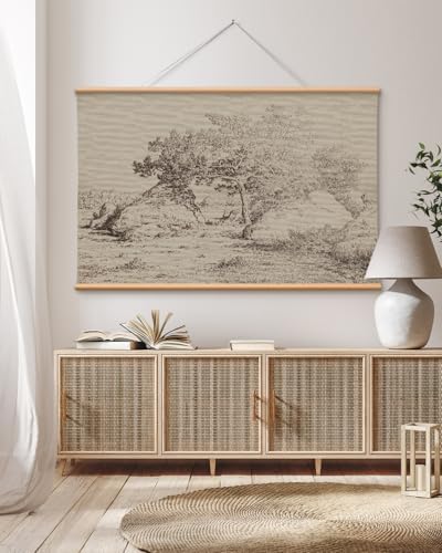 VIYYIEA Extra Large Canvas Wall Art, 36x54 Inch Vintage Landscape Sketch - Image 5