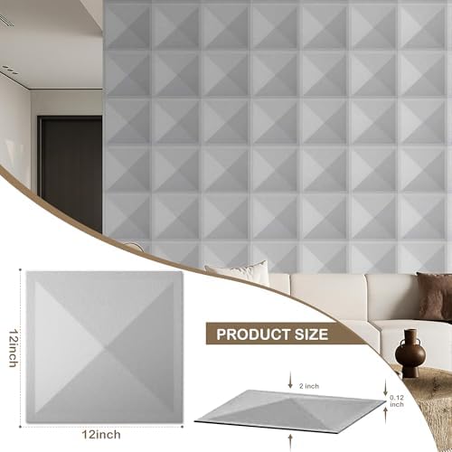 12 Pack 3D Wall Panels for Interior Wall Decor, Accent Wall Panels for Office - Image 2
