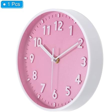PATIKIL 8 Inch Wall Clock, 3D Number Quartz Battery Operated Silent Non-Ticking - Image 3