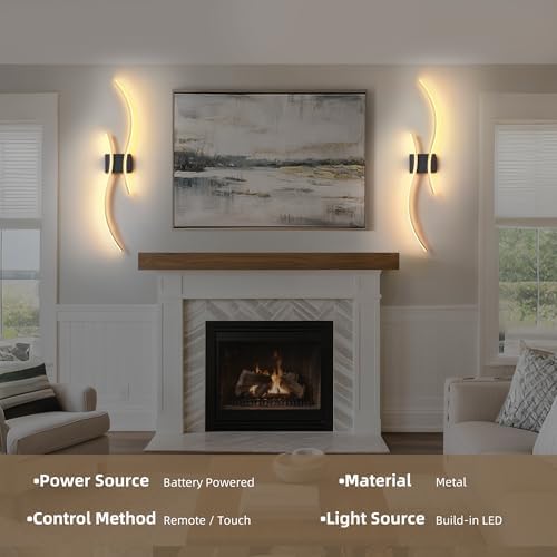 Wireless Wall Sconces Set of Two - Image 3