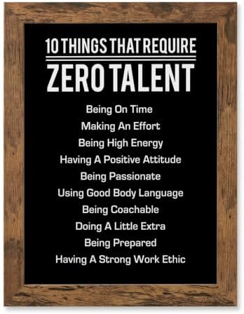 10 Things That Require Zero Talent Wall Art by AmericanLuxuryGifts