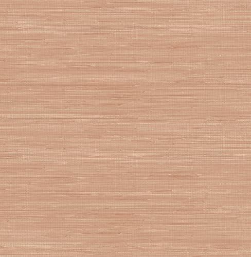 NuWallpaper x Society Social Apricot Classic Faux Grasscloth Peel & Stick by NuWallpaper