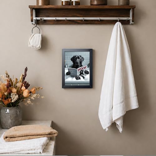 Funny Pug Bathroom Wall Art, Cute Dog Bath Canvas Print Poster, Farmhouse - Image 7