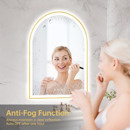 24"x32" Arched LED Lighted Bathroom Mirror - Image 2