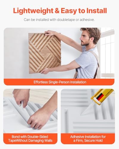 VEVOR 3D Wall Panels, 32 Sq.Ft Coverage Accent Wall Panel, Interior Home Decor - Image 6