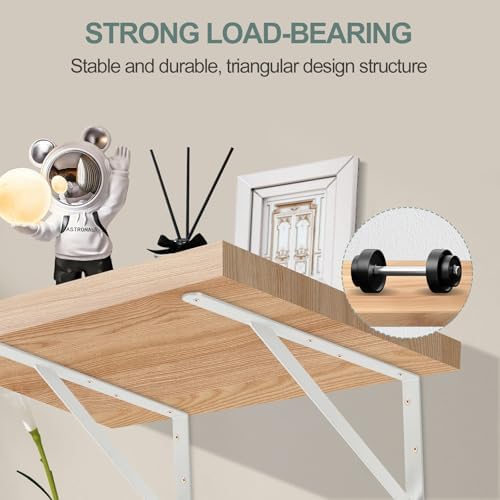 8 Pack L10 x H 8" White Heavy Duty Shelf Brackets - Image 4