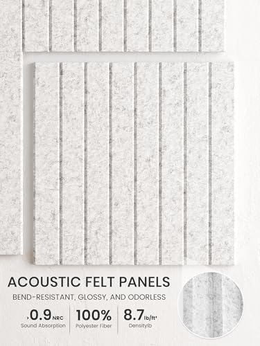 Bumusty 36"x 24" Large Felt Bulletin Board Tiles, Minimalist Gray - Image 3