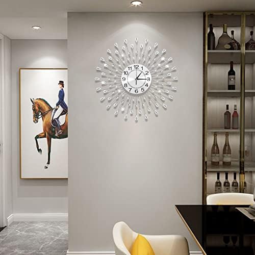 Large Wall Clock Metal Decorative Wall Clocks Silent Non-Ticking, Bling Shining - Image 5