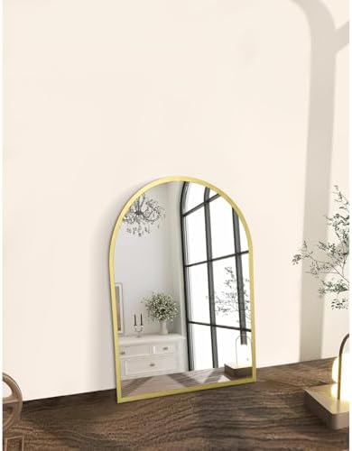 Arched Bathroom Mirror for Wall, Arch Wall Mirror Aluminum Alloy Frame Mirror - Image 6