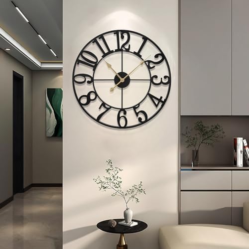 1st Owned Large Wall Clocks for Living Room Decor, Silent Non Ticking Clocks - Image 5