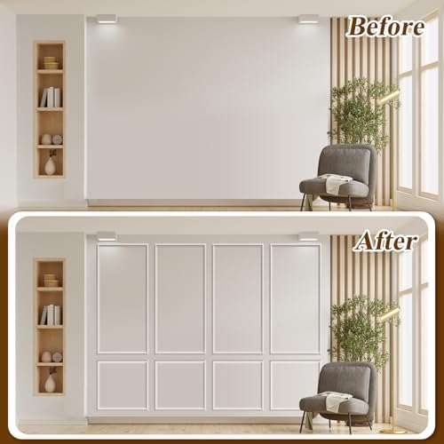 Pangda 10set Peel and Stick Wall Molding Kit 3D Premade - Image 5