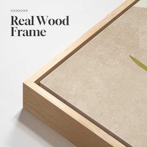 Framed Sage Green Orange Boho Abstract Wall Art - Image 5