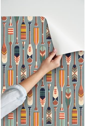 Spoonflower Lake House Cabin Peel and Stick Wallpaper - Image 3