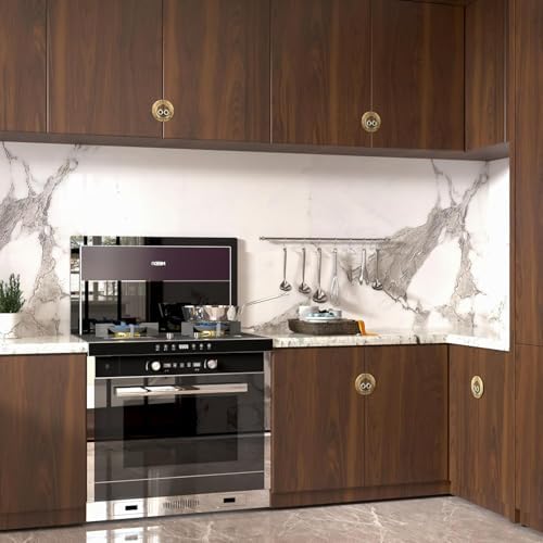 BOMENG Dark Brown Walnut Wood Grain Contact Paper 48 x 197 Inch Peel and Stick - Image 5