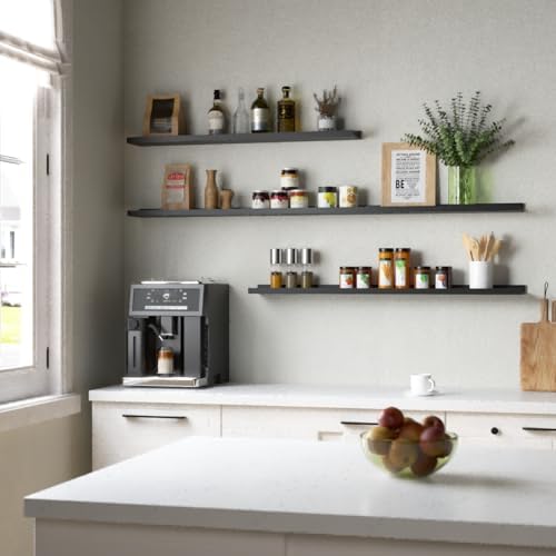 Boswillon Floating Shelves Set of 2, Long Wall Shelf - Image 2