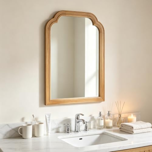 Bathroom Mirror for Over Sink, 30x20 Inch Wood Frame Decorative Wall Mirror - Image 3
