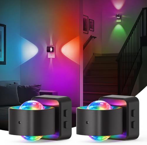 JandCase Night Lights Plug into Wall, 10-Colored Changing Night Light by JandCase