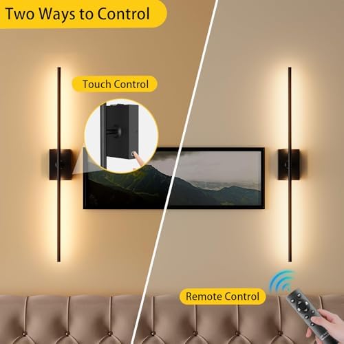 27 in Battery Operated LED Wall Sconces, 10000mAh Rechargeable, 2 Pack - Image 4