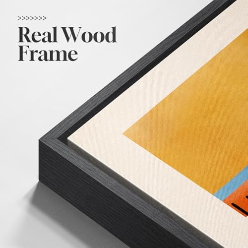 Framed Colorful Mid Century Abstract Wall Art - Image 5
