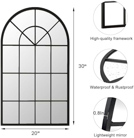 Dewfig Arched Wall Mirror - Image 4