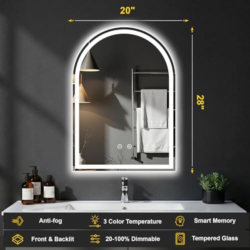 Arched LED Bathroom Mirror - Image 2