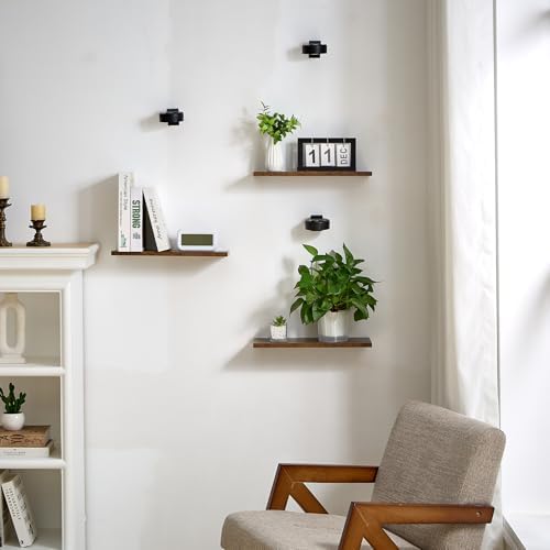 Floating Shelves with Lights for Wall Decor, Wall Plant Shelf - Image 3