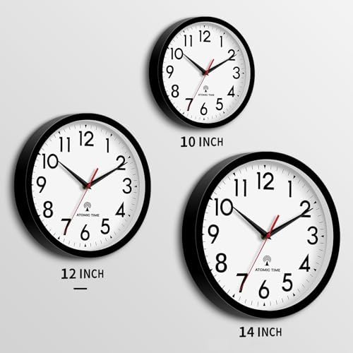 DAXSMY 12 Inch Atomic Wall Clock, Battery Operated Silent Non Ticking - Image 2