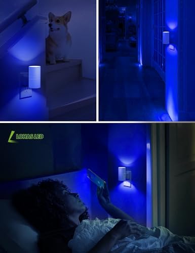 L LOHAS LED Night Light, Calm Blue Night Lights Plug into Wall, Light Sensor - Image 4