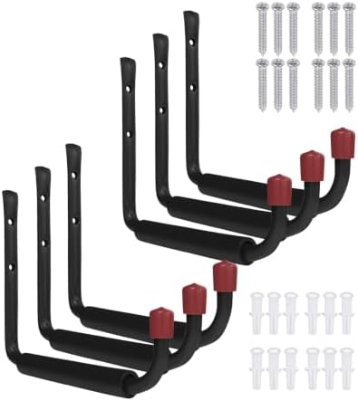 6 Pack Garage Hooks Heavy Duty, Utility Steel Hooks by CRXCRC