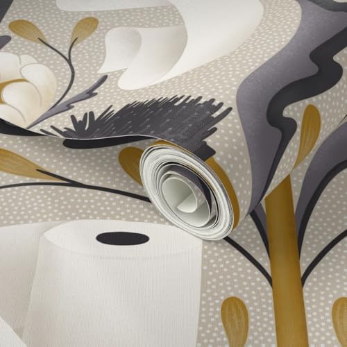 Spoonflower Abstract Bathroom Peel and Stick Wallpaper - Image 2