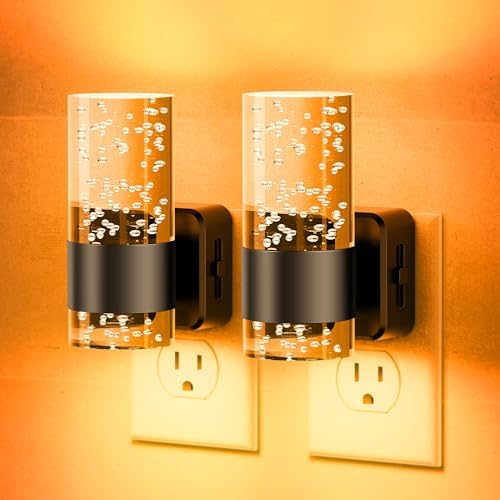 JandCase Night Light Amber, Automatic Night Lights Plug into Wall Dimmable by JandCase