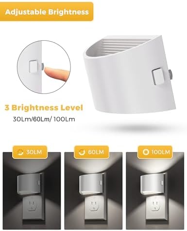 L LOHAS LED Night Lights Plug into Wall, Dimmable Night Light 2 Pack - Image 4