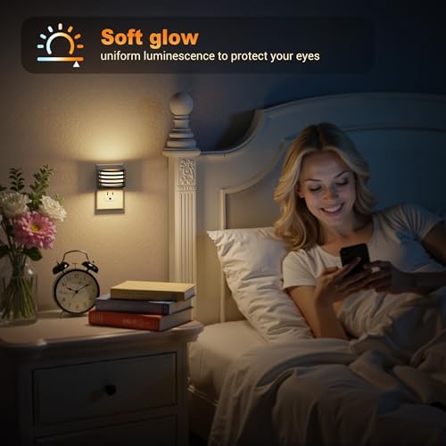 JandCase LED Night Lights Plug into Wall, 2 Pack Night Light - Image 6
